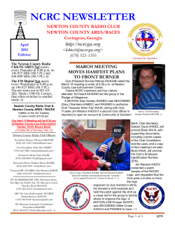 NCRC Newsletter - 2014-04 - Newton County Radio Club