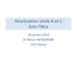 Réactivation virale B et C et immusuppression