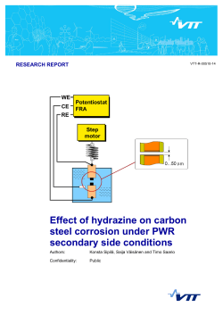 Effect of hydrazine on carbon steel corrosion under PWR