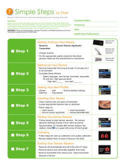 Dexcom Standalone Training Checklist