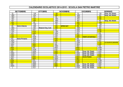 Calendario Annuale - scuola san pietro martire