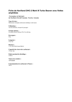 Fiche de Havilland DHC-2 Mark III Turbo Beaver avec flottes