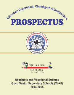 Download prospectus for admission to Class XI in Govt. Schools