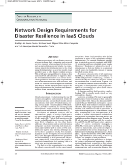 Network Design Requirements for Disaster Resilience - Phare