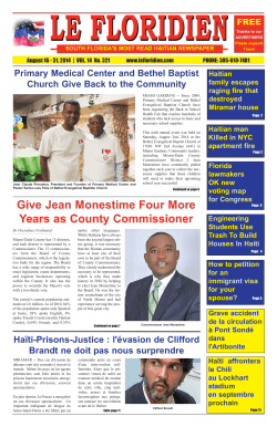 Give Jean Monestime Four More Years as County