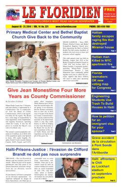 Give Jean Monestime Four More Years as County