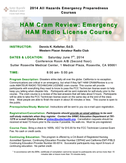 HAM Cram Review - Western Placer Amateur Radio Club