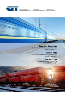 Journ&eacute;es bernoises Berner Tage &bdquo;Berner Tage‟