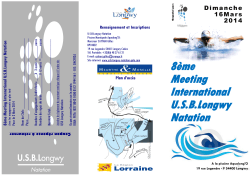 8ème Meeting International USBLongwy Natation - Meurthe
