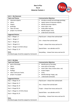 Ibeu In Plus Pre-K Material: Pockets 1