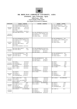 B.Sc. Main Exam -2014 Scheme