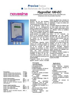 HygroDat 100-EC - PRECISA les balances de pr&eacute;cision
