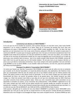 Intervention de Jean-Fran&ccedil;ois TOBIAS