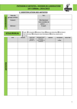 dossier de candidature