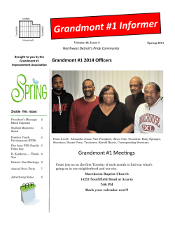 Grandmont #1 Informer Spring 2014