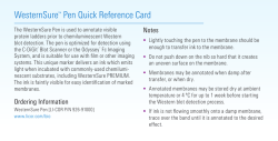 WesternSure Pen Quick Reference Card