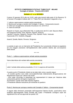 Verbale n.2 a.s. 13/14 - Istituto Comprensivo Fabio Filzi
