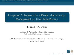 Integrated Schedulers for a Predictable Interrupt - Ada