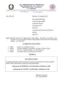 Indizione elezioni CDI - MONSELICE e CONSELVE