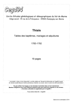 19 pages - Généalogie Val-de
