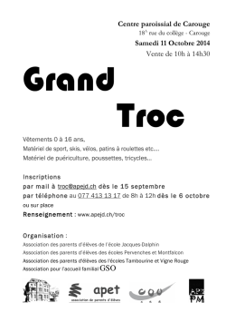 Flyer troc 14 - Trocs