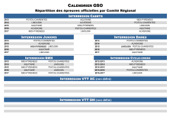 Calendrier GSO