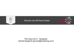 Discover our QTI Item Creator (PDF)