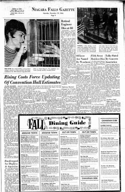 Niagara Falls NY Gazette 1966 Nov Grayscale