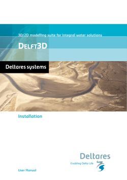 Delft3D Installation Manual - Open Source