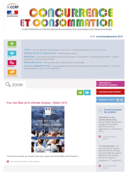 Concurrence et consommation, lettre de la DGCCRF n°4, Novembre