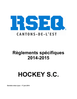 Règlements spécifiques Hockey sans contact 2014-20