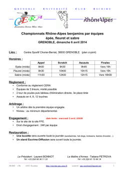 GUC-Escrime - comp&eacute;titions - CERA benjamins