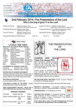 Hornsby Parish Bulletin 2nd February website