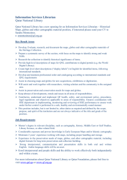 Information Services Librarian Qatar National Library