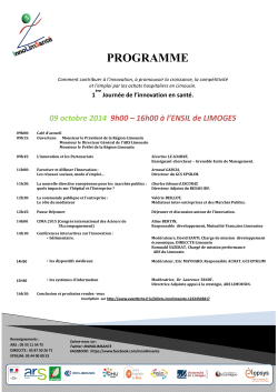 programme Innolimsanté 2014