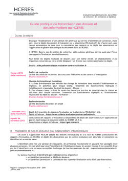 Guide pratique de transmission des dossiers et des