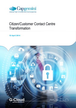 G-Cloud 5 Customer Contact Centre Transformation