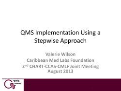 QMS Implementation Using a Stepwise Approach