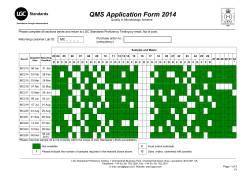 QMS Application Form 2014