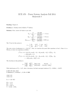 ECE 476 &ndash; Power System Analysis Fall 2014