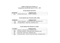 Istituto Comprensivo Perugia n. 9 Assegnazione docenti alle classi