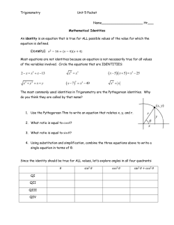 Trig Unit 5 Packet
