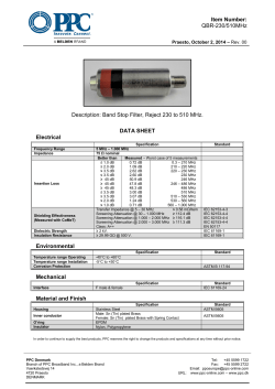 Item Number: QBR-230/510MHz Description: Band Stop Filter