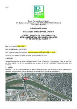 Grand Port Maritime de Rouen 34, Boulevard de Boisguilbert, BP