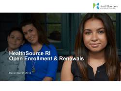 HealthSource RI Enrollment and Renewal