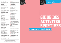 GUIDE DES ACTIVITES SPORTIVES