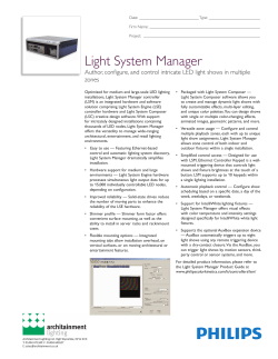 Light System Manager - Architainment Lighting