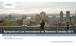 Symposium Les innovations de Siemens Canada 2014