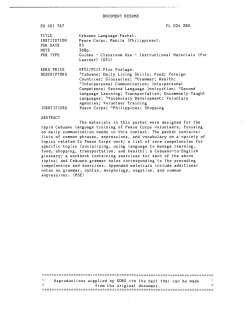 DOCUMENT RESUME ED 401 767 FL 024 280