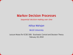 Incomplete notes on MDP theory - CIM